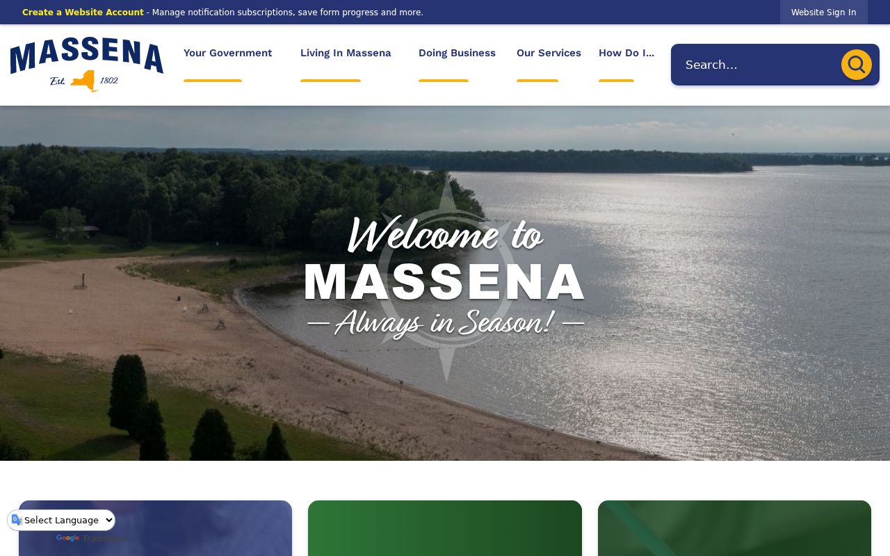 Massena municipal building for criminal records offices in St. Lawrence County
