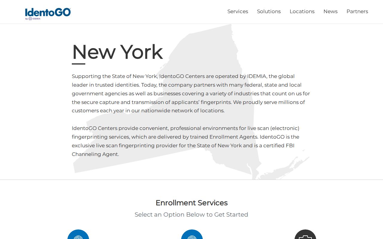 St. Lawrence County official criminal history IdentoGO location finder